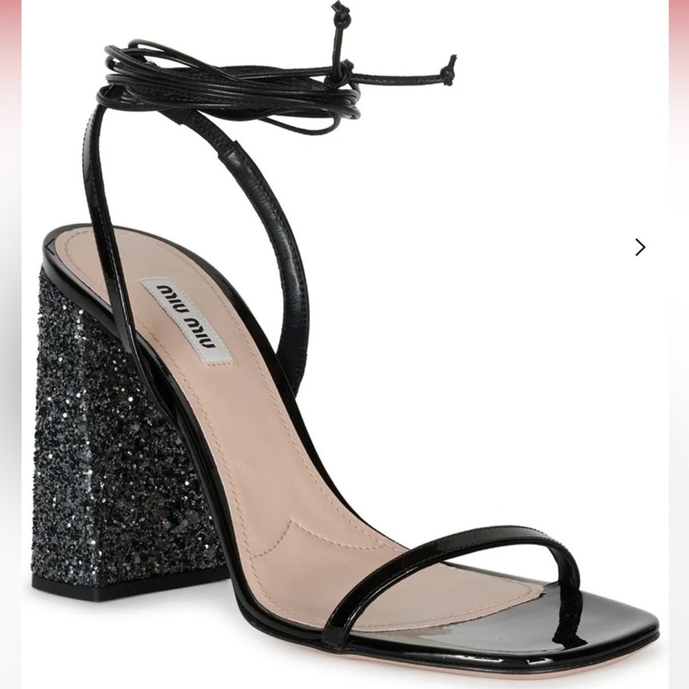 Miu Miu wrap around sandal
